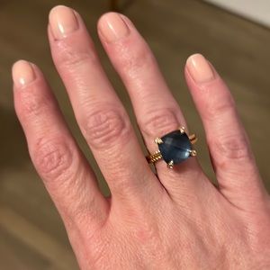 David Yurman chatelaine ring Hampton blue topaz